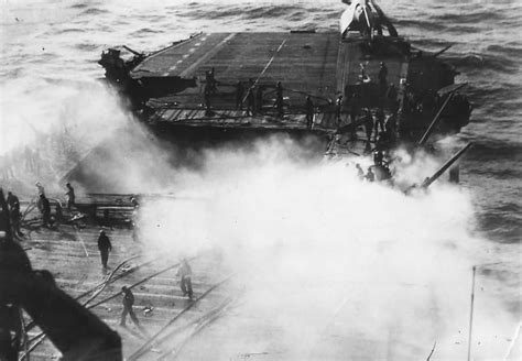 aircraft carrier hit by kamikaze